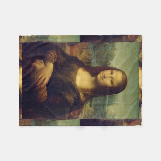 Couverture Polaire La Mona Lisa par Leonardo da Vinci (Devant (Horizontal))