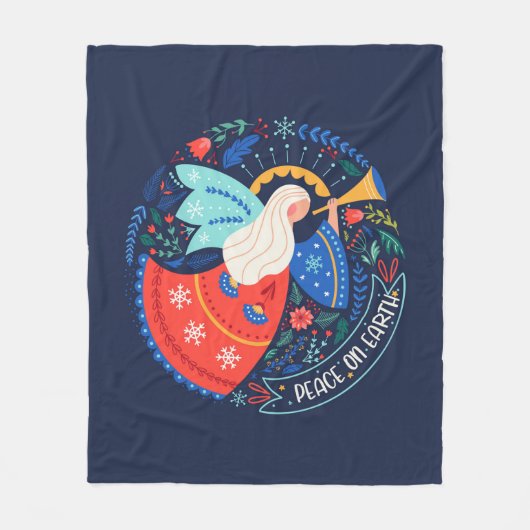 Couverture Polaire La paix sur Terre Angel Design (Devant)