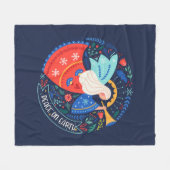 Couverture Polaire La paix sur Terre Angel Design (Devant (Horizontal))