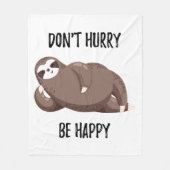 Couverture Polaire La paresse indique que | ne se dépêchent pas (Devant)