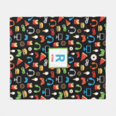 Couverture Polaire La partie de casse-croûte de jeu vidéo badine le (Devant (Horizontal))