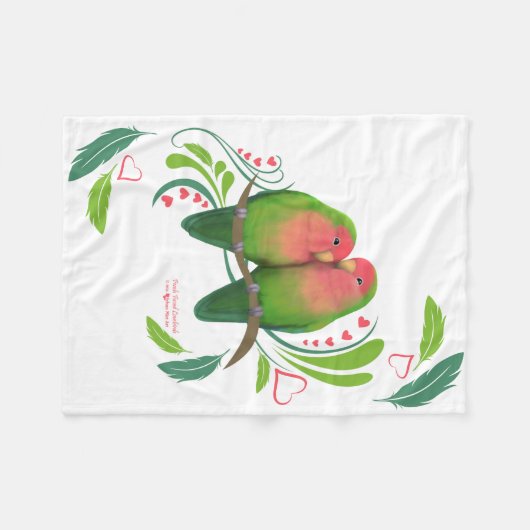 Couverture Polaire La pêche a fait face à des perruches (Devant (Horizontal))