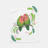 Couverture Polaire La pêche a fait face à des perruches (Devant)