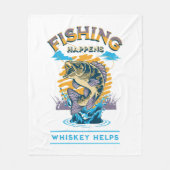 Couverture Polaire La pêche arrive. Le whisky aide! (Devant)
