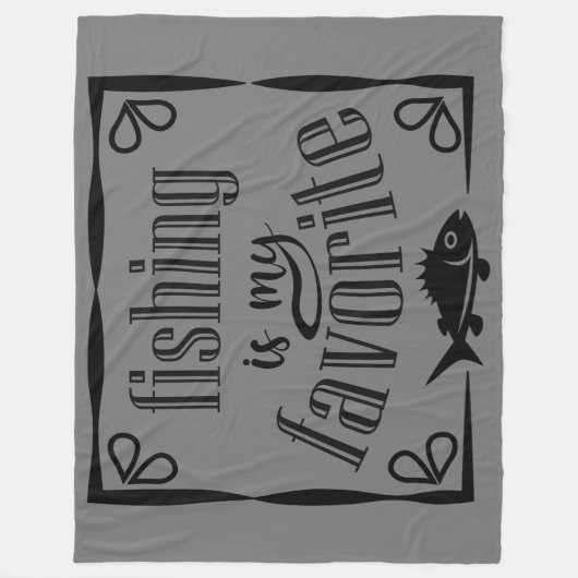 Couverture Polaire La pêche est ma citation préférée (Devant)