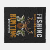 Couverture Polaire La Pêche Résout La Plupart De Mes Problèmes La Cha (Devant (Horizontal))