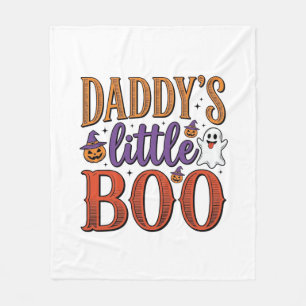 Couverture Polaire La petite Boo de papa Halloween vintage
