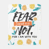 Couverture Polaire La Peur Pas Isaïe Bible Verse Conception Inspirant (Devant)