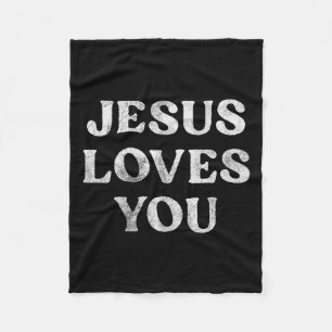 Couverture Polaire La phrase Jésus t'aime sur un tri-blend premium