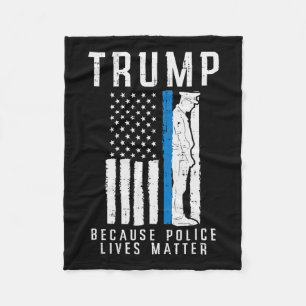 Couverture Polaire La Police Vit Problème Pro Trump Thin Blue Line Us