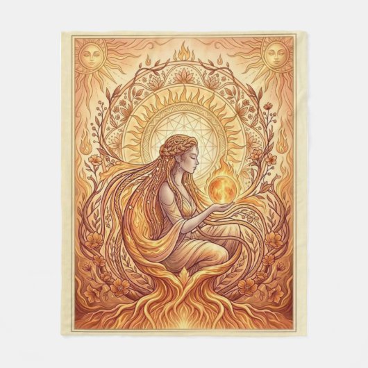 Couverture Polaire La Prêtresse de Feu (Devant)