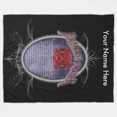 Couverture Polaire La prière du sapeur-pompier personnalisé par (Devant (Horizontal))