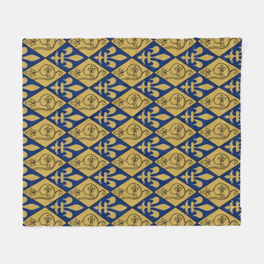 Couverture Polaire La Sainte-Chapelle Fleur de Lys Fleece Throw (Devant (Horizontal))