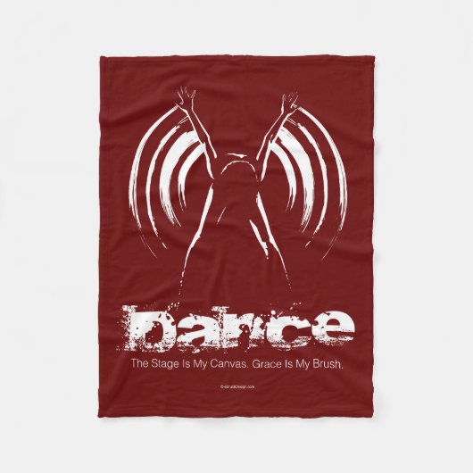 Couverture Polaire La Scène Est Ma Toile (Danse) Toison Blanche (Devant)