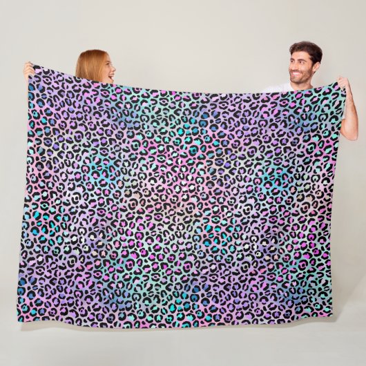 Couverture Polaire La série Léopard iridescent Design 12 (En situation)