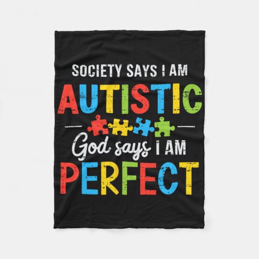 Couverture Polaire La société dit que je suis autiste Sensibilisation (Devant)