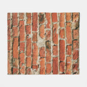Couverture Polaire La texture de mur de brique rouge gronge arrière - (Devant (Horizontal))