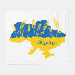 Couverture Polaire La typographie ukrainienne et l'oreille au blé sur