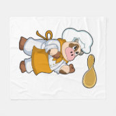 Couverture Polaire La vache fait cuire avec Dough (Devant (Horizontal))