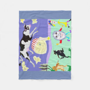 Couverture Polaire La vache sautée au-dessus de la lune