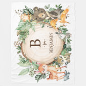 Couverture Polaire La verdure botanique Les animaux des bois Nourriss (Devant)