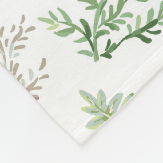 Couverture Polaire La verdure de forêt modèlent (Coin)