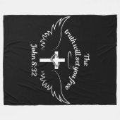 Couverture Polaire La Vérité Vous Libérera Jean 8:32 (Devant (Horizontal))