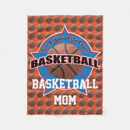 Couverture Polaire La vie commence la maman de basket-ball (Devant)