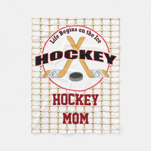 Couverture Polaire La vie commence la maman d'hockey