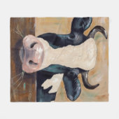 Couverture Polaire La vie de ferme - Gunther la vache (Devant (Horizontal))