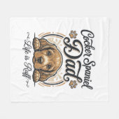 Couverture Polaire La vie de papa Cocker Spaniel est rude Vintage T-s (Devant (Horizontal))