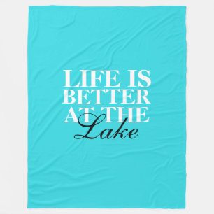 Couverture Polaire "La Vie Est Meilleure Au Lac" Blanket Fleece, Gran