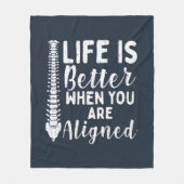 Couverture Polaire La vie est meilleure quand le chiropraticien align (Devant)