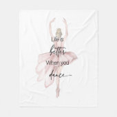 Couverture Polaire La vie est meilleure quand vous dansez avec Baller (Devant)