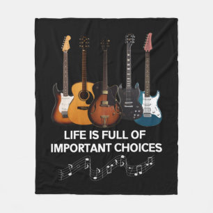 Couverture Polaire La Vie Est Pleine De Choix Importants Guitar Lover