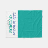 Couverture Polaire La vie est un meilleur extérieur (Devant (Horizontal))