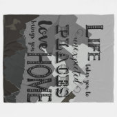 Couverture Polaire La Vie Vous Donne Des Citations Inspirantes (Devant (Horizontal))