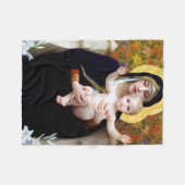 Couverture Polaire La Vierge au lys, Bouguereau (Devant (Horizontal))