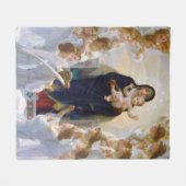 Couverture Polaire La Vierge aux anges, Bouguereau (Devant (Horizontal))