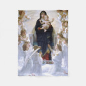 Couverture Polaire La Vierge avec des Anges par William Bouguereau (Devant)