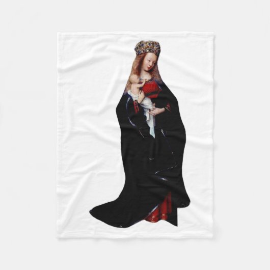 Couverture Polaire La Vierge dans l'Eglise par Jan van Eyck (Devant)