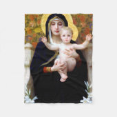 Couverture Polaire La Vierge de la Lily, Bouguereau (Devant)