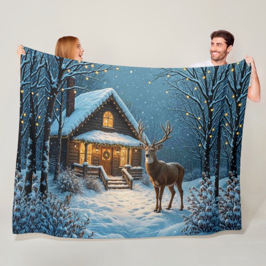 Couverture Polaire La visite de Noël enneigée de Big Buck (En situation)