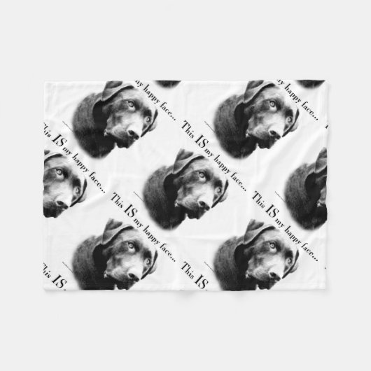 Couverture Polaire Lab Happy Face (Devant (Horizontal))