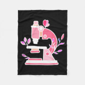 Couverture Polaire Lab Science Floral Microscope Biologist Science Va (Devant)