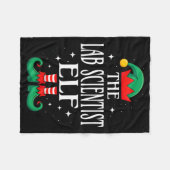 Couverture Polaire Lab Scientist Elf Job Title Funny Christmas Matchi (Devant (Horizontal))