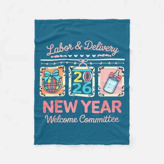 Couverture Polaire Labor &amp; Delivery 2026 New Year Welcome Committ (Devant)