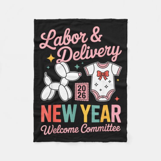 Couverture Polaire Labor & Delivery 2026 New Year Welcome Committ (Devant)
