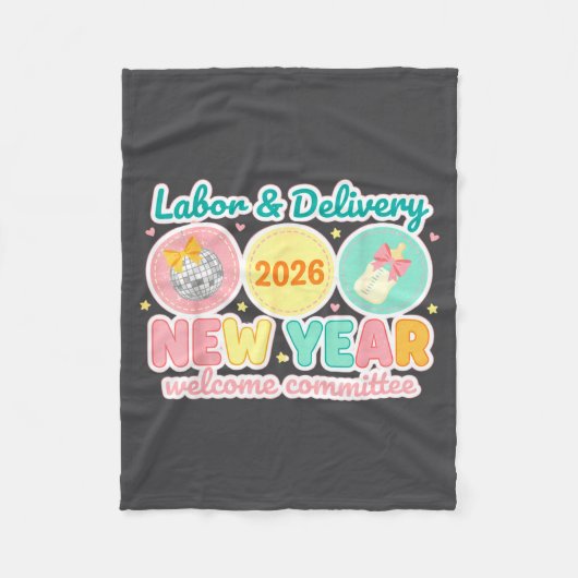 Couverture Polaire Labor &amp; Delivery 2026 New Year Welcome Committ (Devant)