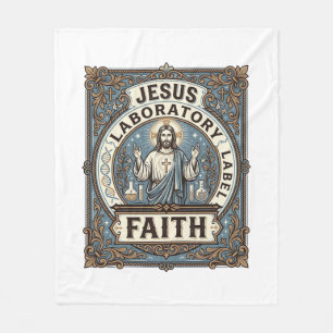Couverture Polaire Laboratoire Jésus Étiquette Foi Jésus Laboratoire